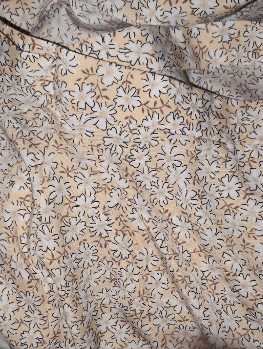 Cream Floral Ruffle Wrap Maxi Skirt - Picture 10 of 10